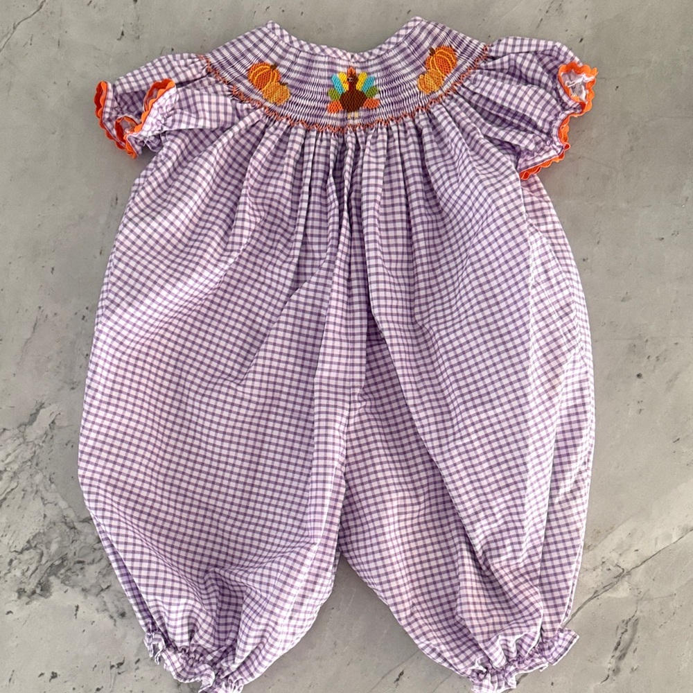Purple Checkered Kids Dress